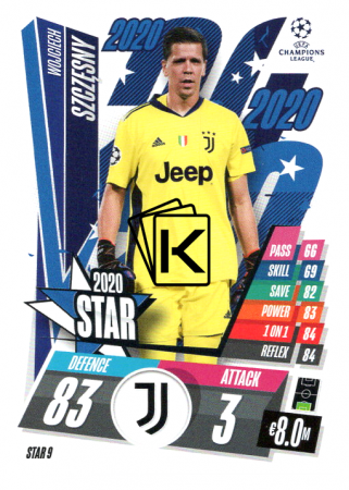 fotbalová kartička 2020-21 Topps Match Attax Champions League STAR9 Wojciech Szczęsny Juventus