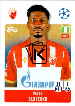 2024-25 Topps Champions League 465  Peter Olayinka (FK Crvena Zvezda)