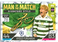 Fotbalová kartička 2022-23 Topps Match Attax UCL Man of The Match Siganture Style 49 Kyogo Furuhashi - Celtic