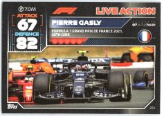 2022 Topps Formule 1Turbo Attax F1 Live Action 2021 204 Pierre Gasly (Scuderia AlphaTauri)
