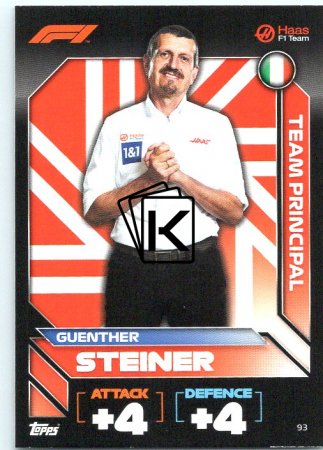 2022 Topps Formule 1 Turbo Attax 93 Guenther Steiner (Haas)
