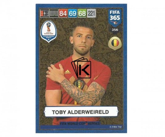 Fotbalová kartička Panini FIFA 365 – 2019 Heroes 356 Toby Alderweireld (Belgium)