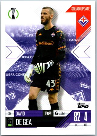 Fotbalová kartička 2024-25 Topps Match Attax EXTRA UEFA Club Competitions Squad Update 38.  David De Gea (ACF Fiorentina)