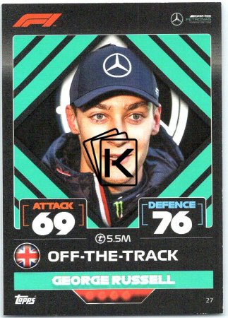 2022 Topps Formule 1 Turbo Attax 27 George Russell (Mercedes-AMG)