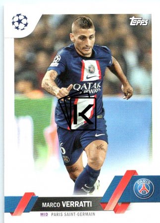 Fotbalová kartička 2022-23 Topps UEFA Club Competitions 73 Marco Verratti - Paris Saint-Germain