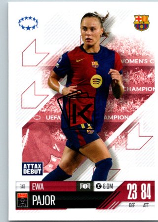Fotbalová kartička 2024-25 Topps Match Attax EXTRA UEFA Club Competitions UWCL Cards 141.  Ewa Pajor (FC Barcelona)