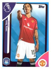 fotbalová kartička 2025-26 Topps  Premier League 202 Leny Yoro (Manchester United)-PARALLEL Blue