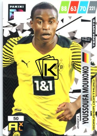 fotbalová kartička Panini Adrenalyn XL FIFA 365 2022 RS 50 Youssoufa Moukoko Borussia Dortmund