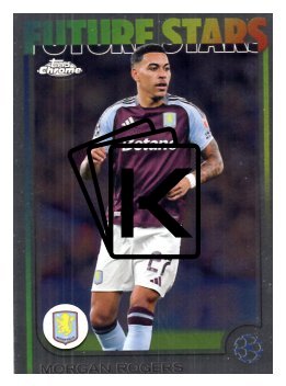 fotbalová kartička 2024-25 Topps Chrome UCC 38 Morgan Rogers, Aston Villa – Future Stars