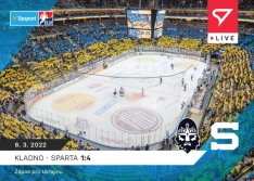 Hokejová kartička SportZoo 2021-22 Live L-116 Rytíři Kladno - HC Sparta Praha Podpora Ukrajině