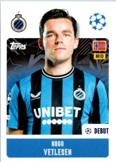 2024-25 Topps Champions League 155 Hugo Vetlesen (Club Brugge KV)