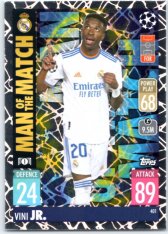 fotbalová kartička 2021-22 Topps Match Attax UEFA Champions Man of The Match 401 Vinicius Jr. Real Madrid CF
