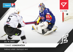 Hokejová kartička SportZoo 2021-22 Live L-047 Tomáš Vondráček HC Energie Karlovy Vary