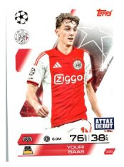 fotbalová kartička 2025-26 Topps Match Attax UCC 220 Youri Baas (AFC Ajax)