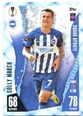2023-24 Topps Match Attax EXTRA UEFA Club Competition Blue Crystal Parallel 6 Solly March (Brighton and Hove Albion)