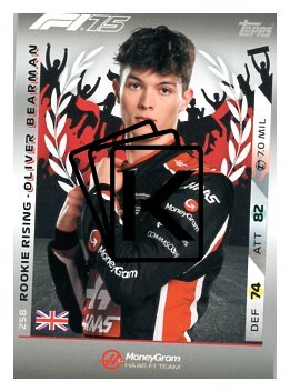2025 Topps Turbo Attax F1 Moneygram Haas Rookie Rising HP 258 Oliver Bearman