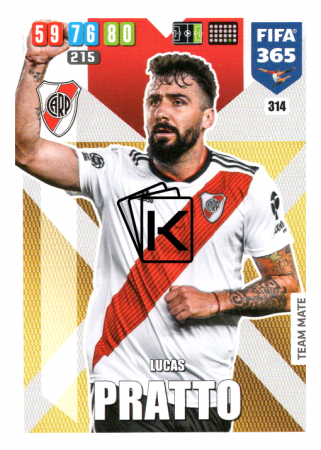 Fotbalová kartička Panini Adrenalyn XL FIFA 365 - 2020 Team Mate 314 Lucas Pratto River Plate