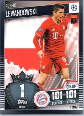 fotbalová kartička 2020-21 Topps Match Attax 101 Champions League 1 Robert Lewandowski FC Bayern München
