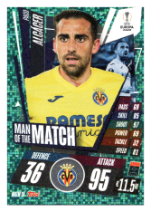fotbalová kartička 2020-21 Topps Match Attax Champions League Extra Man of the Match MOTM10 Paco Alcácer Villarreal CF