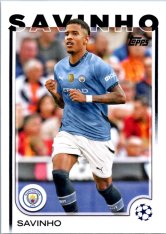 fotbalová kartička 2024-25 Topps UEFA Club Competitions Flagship 56 Savinho Manchester City