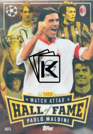 fotbalová kartička 2024-25 Topps Match Attax UEFA Club Competitions Hall of Fame HOF5 Paolo Maldini (AC Milan)