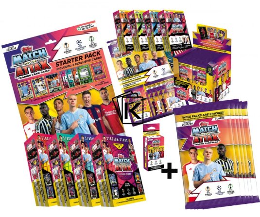 2023-24 Topps Match Attax UEFA Champions League Mega Bundle pack + balíčky zdarma