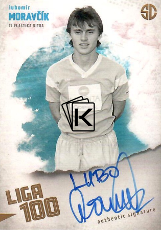 podepsaná karta 2025 Supr Cards Liga 100 MO-LU Lubomír Moravčík Tj Plastika Nitra gold /12