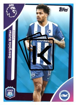 fotbalová kartička 2025-26 Topps  Premier League 86 Georginio Rutter (Brighton & Hove Albion)-PARALLEL Blue