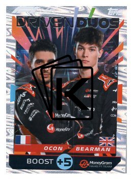 2025 Topps Turbo Attax F1 Moneygram Haas Driven Duos JB11 Ocon/Bearman