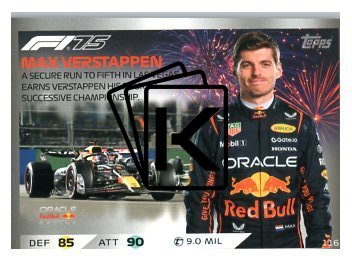 2025 Topps Turbo Attax F1 Oracle Red Bull Racing Epic Moments  116 Max Verstappen