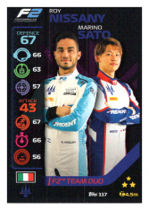 2020 Topps Formule 1 Turbo Attax 117 Team Duo F2 Roy Nissany & Marino Sato