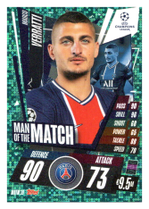fotbalová kartička 2020-21 Topps Match Attax Champions League Extra Man of the Match MOTM19 Marco Verratti PSG