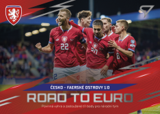 fotbalová kartička 2024 SportZoo Hrdí Lvi Road to EURO RE-12 Česko - Faerské Ostrovy 1:0