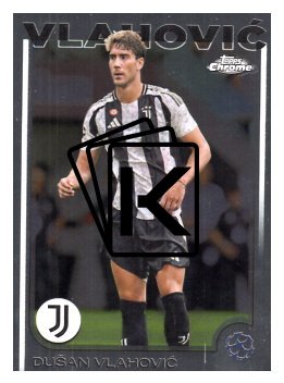 fotbalová kartička 2024-25 Topps Chrome 176 Dušan Vlahović, Juventus