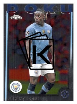 fotbalová kartička 2024-25 Topps Chrome UCC 69 Jérémy Doku, Manchester City