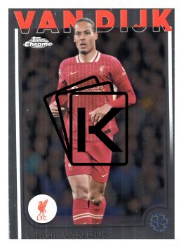 fotbalová kartička 2024-25 Topps Chrome UCC 44 Virgil van Dijk, Liverpool FC