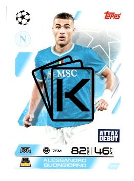 fotbalová kartička 2025-26 Topps Match Attax UCC 247 Alessandro Buongiorno (SSC Napoli)