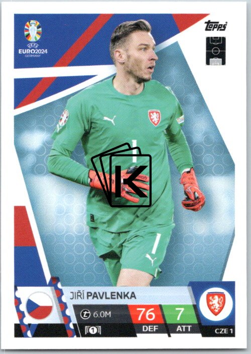 Topps UEFA Euro 2024 Autocollant Édition Suisse CZE 1 Logo Tchéquie