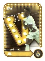 fotbalová kartička 2025-26 Topps Team set Real Madrid CF Name in Lights 27 Viní Jr.