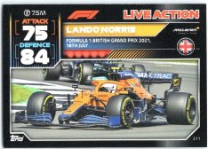 2022 Topps Formule 1Turbo Attax F1 Live Action 2021 211 Lando Norris (McLaren)