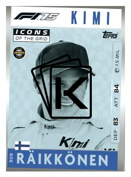 2025 Topps Turbo Attax F1  Icons of the Grid   309 Kimi Raikkonen