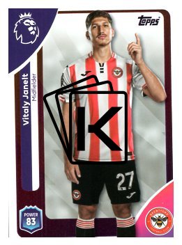 fotbalová kartička 2025-26 Topps  Premier League 62 Vitaly Janelt (Brentford)