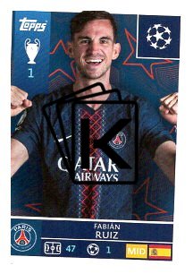 2025-26 Topps Champions League   Paris Saint-Germain 363 Fabían Ruiz
