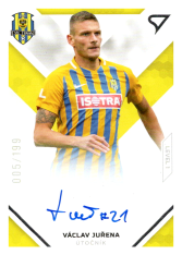 podpisová fotbalová kartička SportZoo 2020-21 Fortuna Liga Signed Stars Level 1 SS1-27 Václav Juřena Slezský FC Opava /199