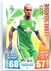 Fotbalová kartička 2015-16 Topps Match Attax Bundesliga 41 Theodoor Gebre Selassie Werder Bremen