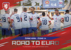 fotbalová kartička 2024 SportZoo Hrdí Lvi Road to EURO RE-07 Černá Hora - Česko 1:4