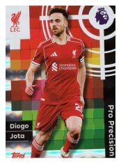 fotbalová kartička 2025-26 Topps  Premier League - Pro Precision 410 Diogo Jota (Liverpool)
