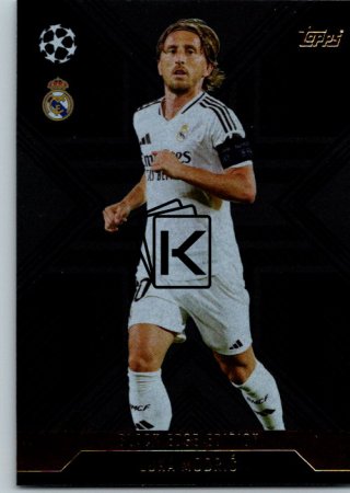 Fotbalová kartička 2024-25 Topps Match Attax EXTRA UEFA Club Competitions Black Edge Edition BLA 1.  Luka Modric (Real Madrid CF)