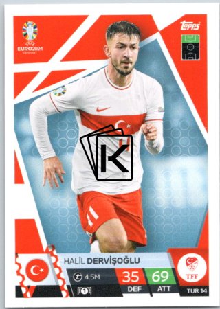 fotbalová karta Topps Match Attax EURO 2024 TUR14 Halil Dervişoğlu (Turkey)