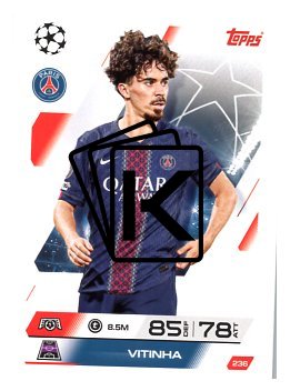 fotbalová kartička 2025-26 Topps Match Attax UCC 236 Vitinha (Paris Saint-Germain)